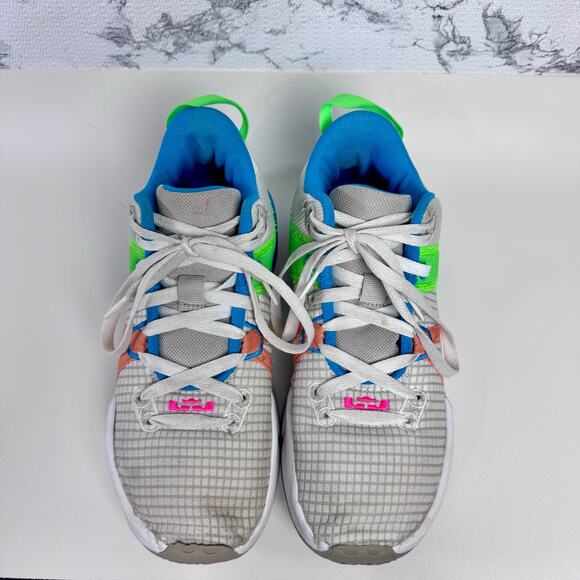 Nike Lebron Witness VII Basketball Shoes Size 7.5 Grey Fog Hyper Pink Athletic - Picture 3 of 14